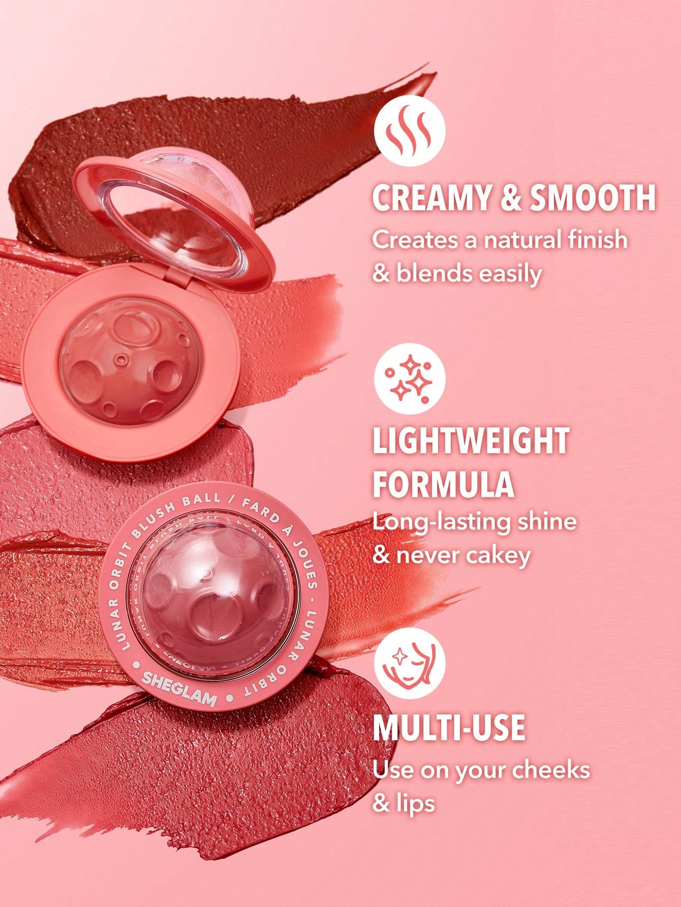 SHEGLAM Lunar Orbit Blush Ball- Adorn 6g