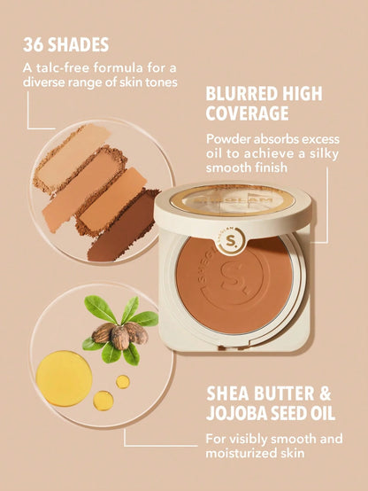 SHEGLAM Skin-Focus High Coverage Powder Foundation-Bamboo 11g