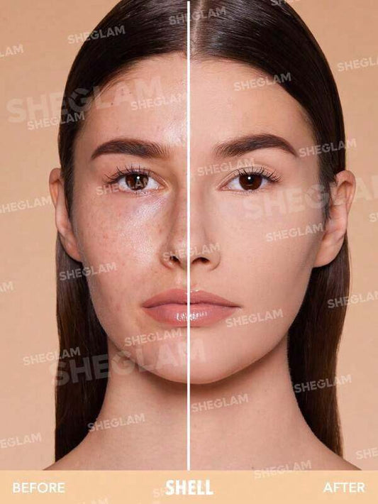 SHEGLAM Skin-Focus High Coverage Powder Foundation-Shell