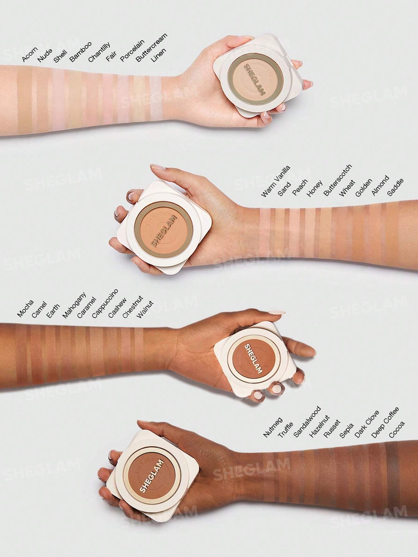 SHEGLAM Skin-Focus High Coverage Powder Foundation-Shell