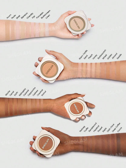 SHEGLAM Skin-Focus High Coverage Powder Foundation-Shell