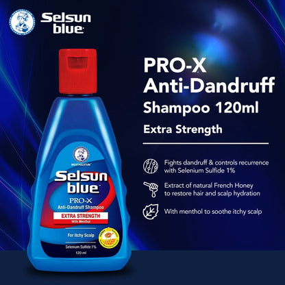 Selsun Blue Pro-X Extra Strength Anti Dandruff Shampoo 120ml