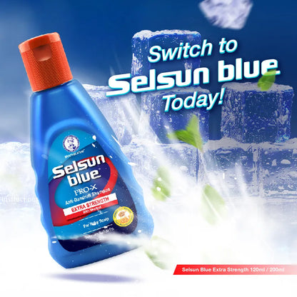 Selsun Blue Pro-X Extra Strength Anti Dandruff Shampoo 120ml