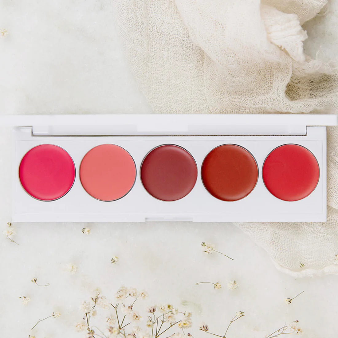 Seraphine Botanicals Rhubarb + Rose - Creamy Lip & Cheek Palette