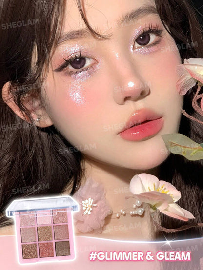 Sheglam 9-Pan Eyeshadow Palette- Glimmer & Gleams