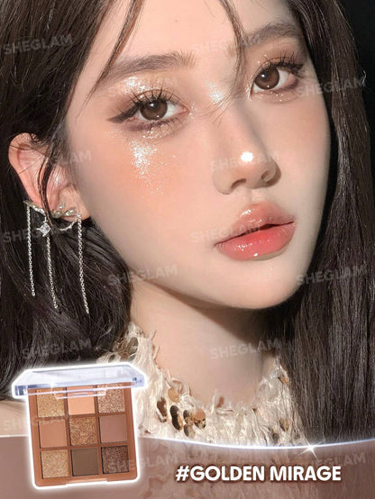 Sheglam 9-Pan Eyeshadow Palette- Golden Mirage