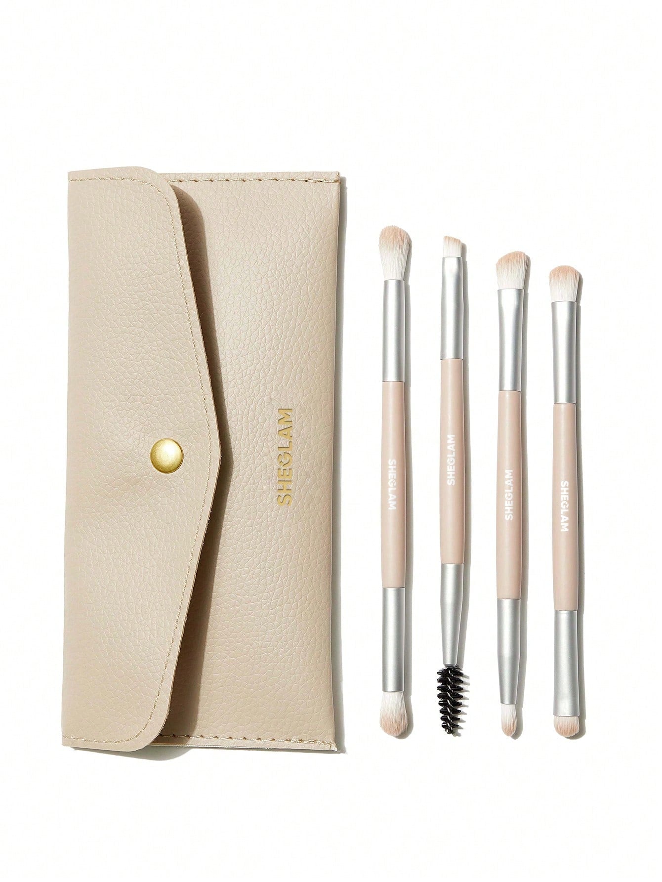 Sheglam Glam 101 Eye Essentials Brush Set- Dusty Pink