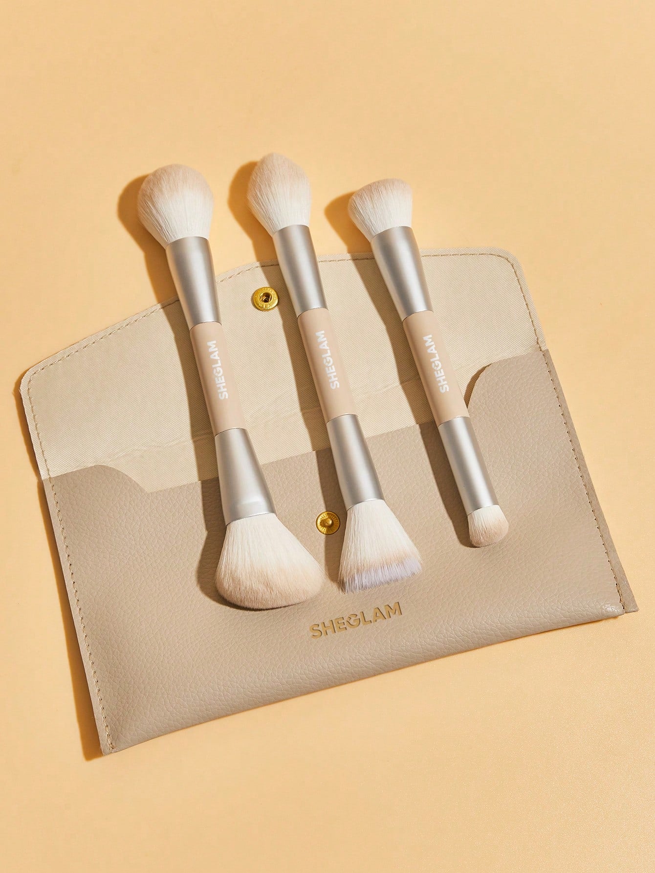 Sheglam Glam 101 Face Essentials Brush Set- Dusty Pink