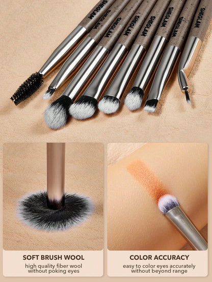 Sheglam Glam Fam Brush Set- Coffee Brown