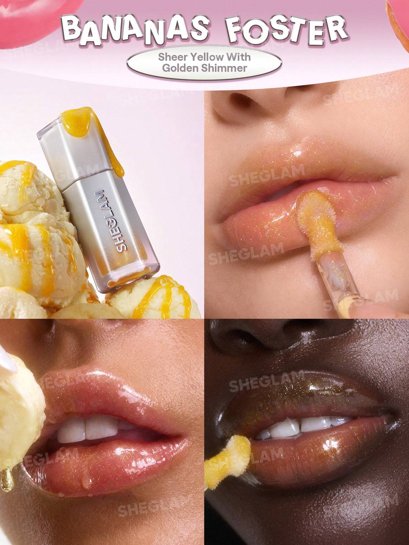 Sheglam Glass Lock Air Gloss-Bananas Foster