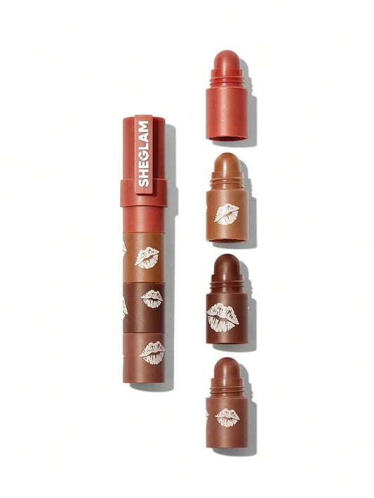 Sheglam Mega Lip Stacks-Brown- Brownie Stack