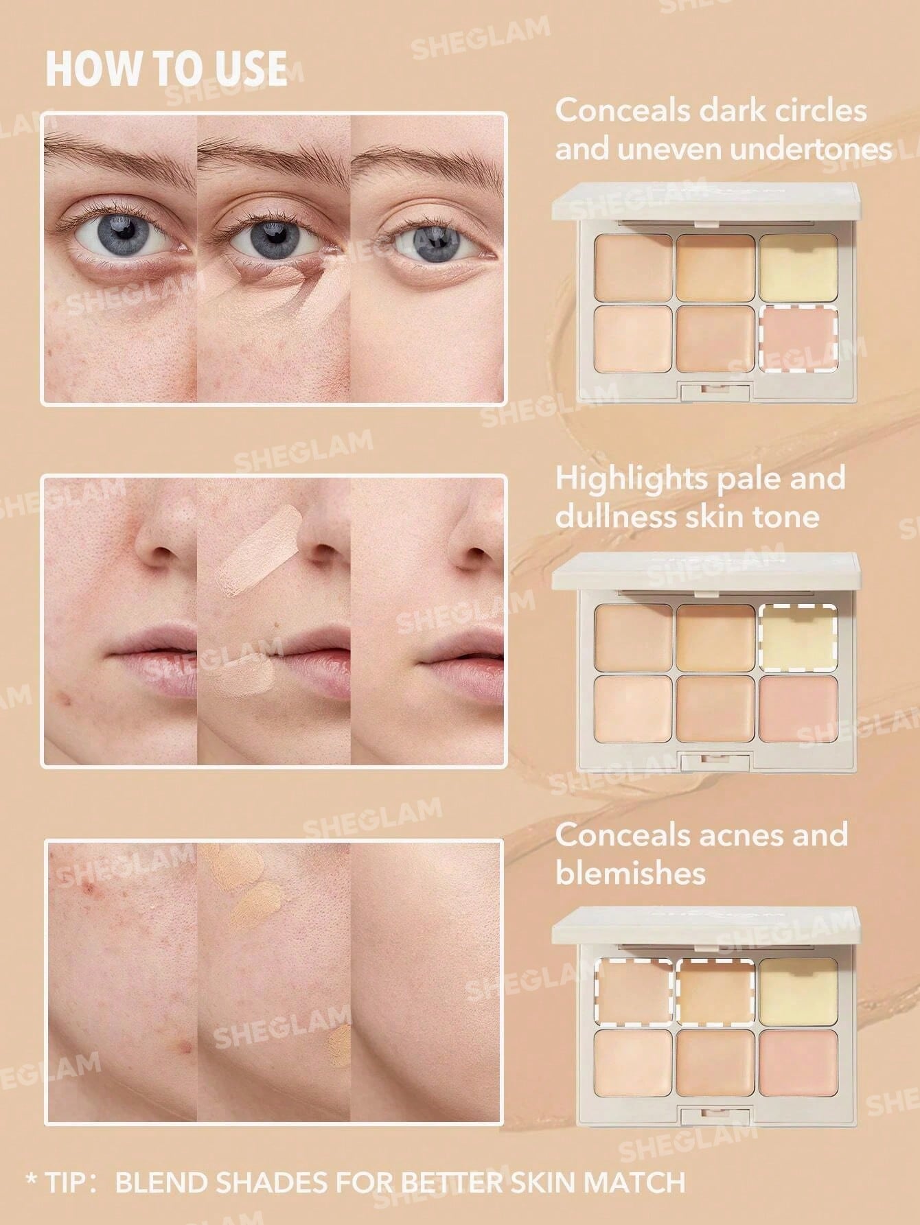 Sheglam Multi-Fix Concealer and Color Corrector- Vanilla