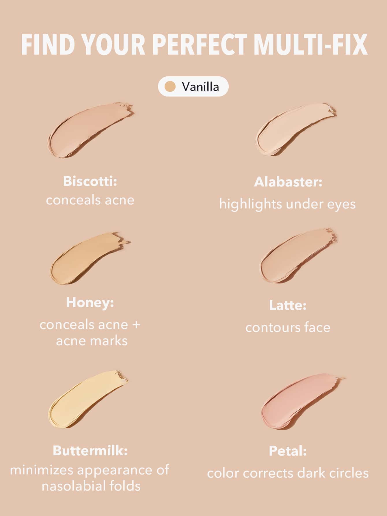 Sheglam Multi-Fix Concealer and Color Corrector- Vanilla
