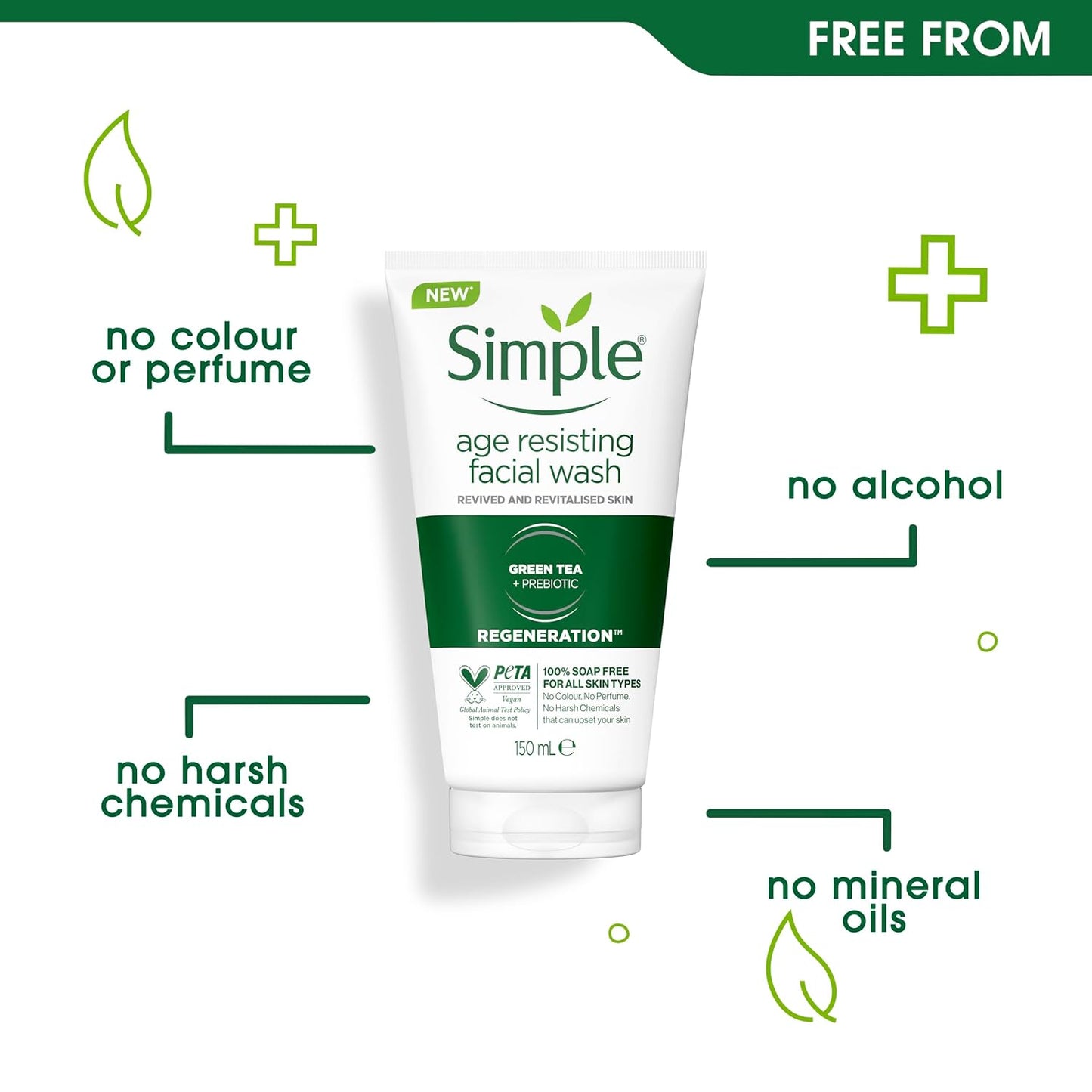 Simple Regeneration Age Resisting Facial Wash 150ml