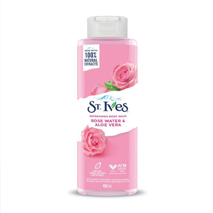 St. Ives Rose Water & Aloe Vera Refreshing Body Wash 450ml