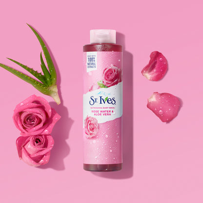St. Ives Rose Water & Aloe Vera Refreshing Body Wash 450ml