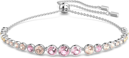 Swarovski Emily Bracelet, White, Rhodium Plated