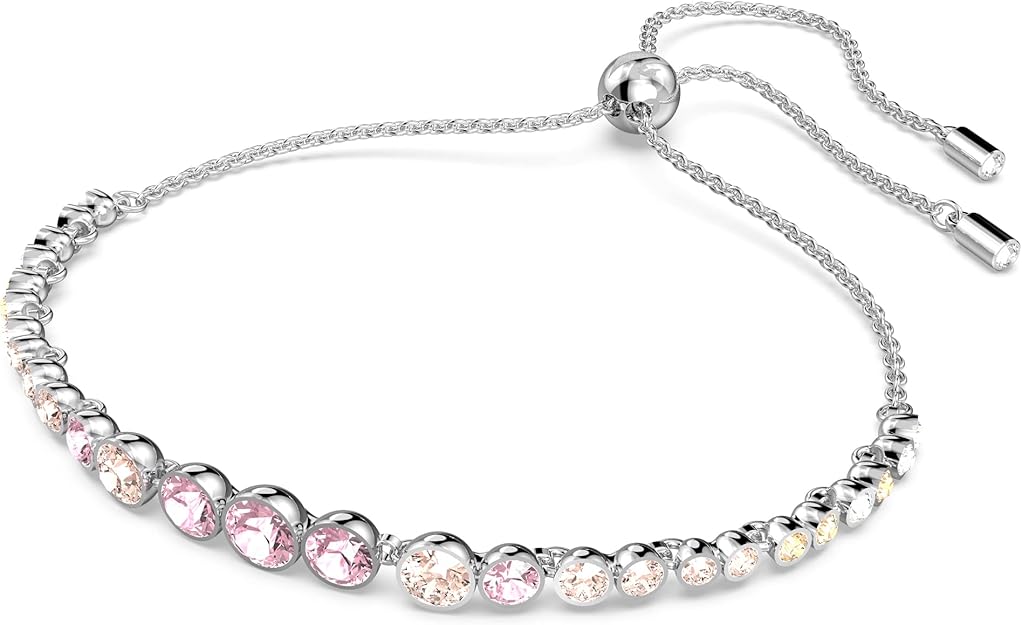 Swarovski Emily Bracelet, White, Rhodium Plated