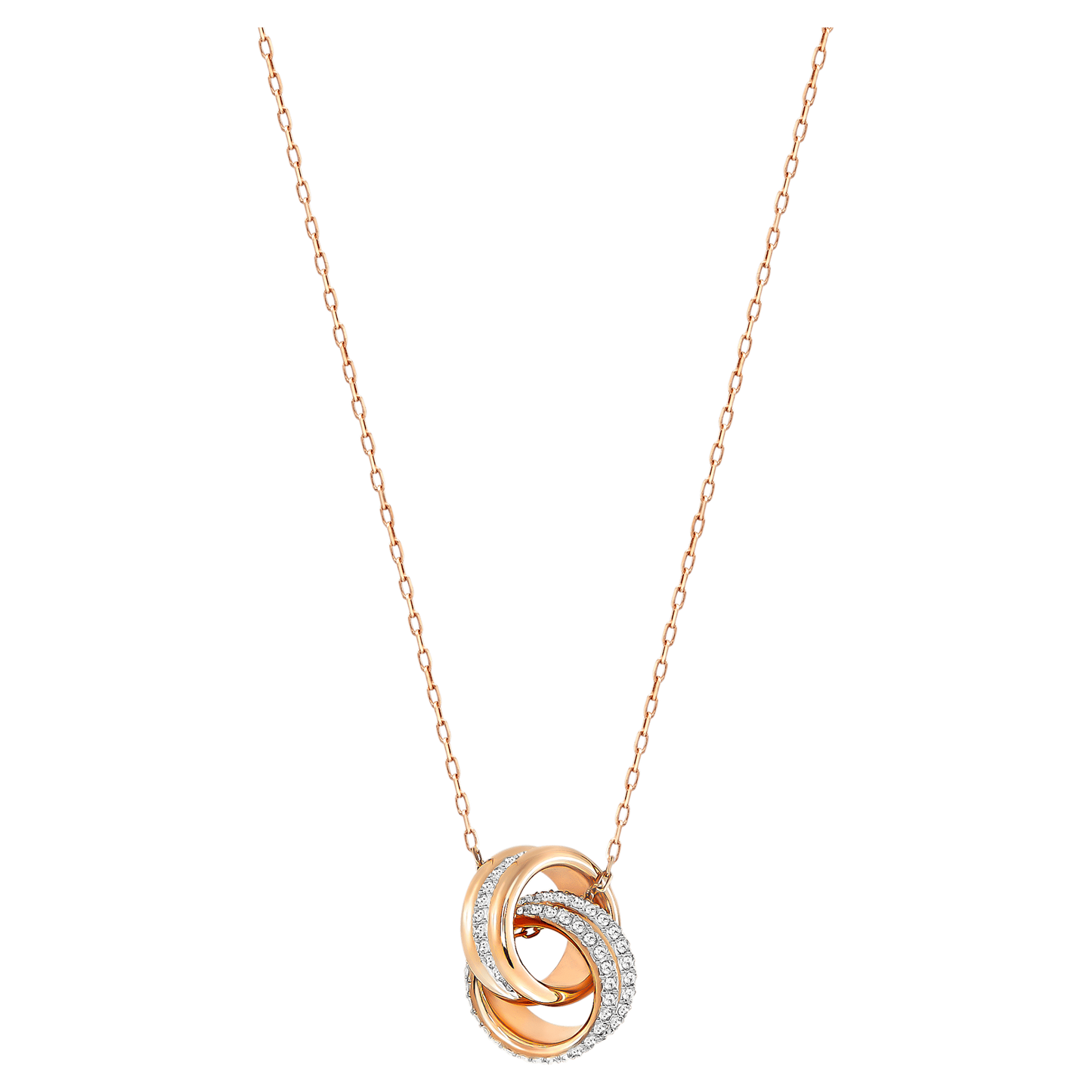 Swarovski Further Pendant Small, White, Rose Gold Plated