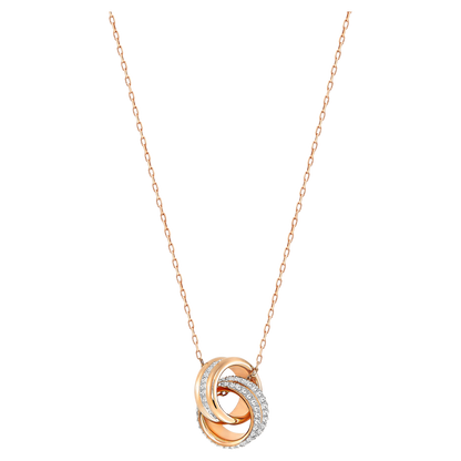 Swarovski Further Pendant Small, White, Rose Gold Plated