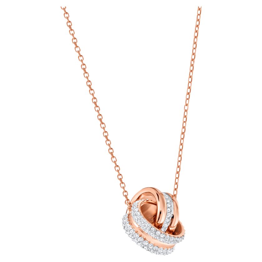 Swarovski Further Pendant Small, White, Rose Gold Plated