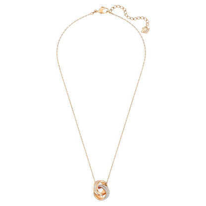 Swarovski Further Pendant Small, White, Rose Gold Plated