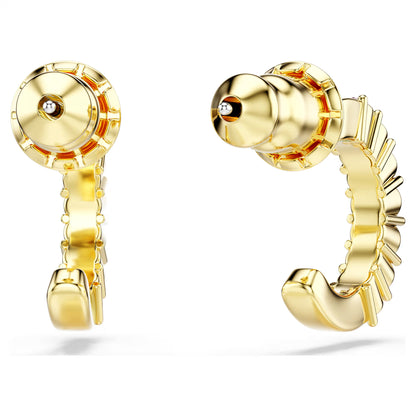 Swarovski Mini Hoop Earrings Round Cut, Pink