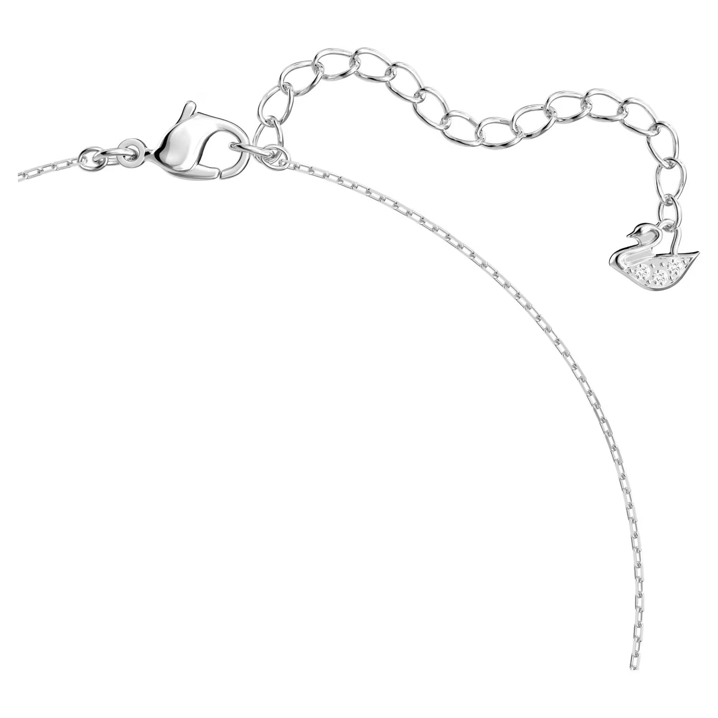Swarovski Stilla Attract Necklace Round cut, White, Rhodium plated