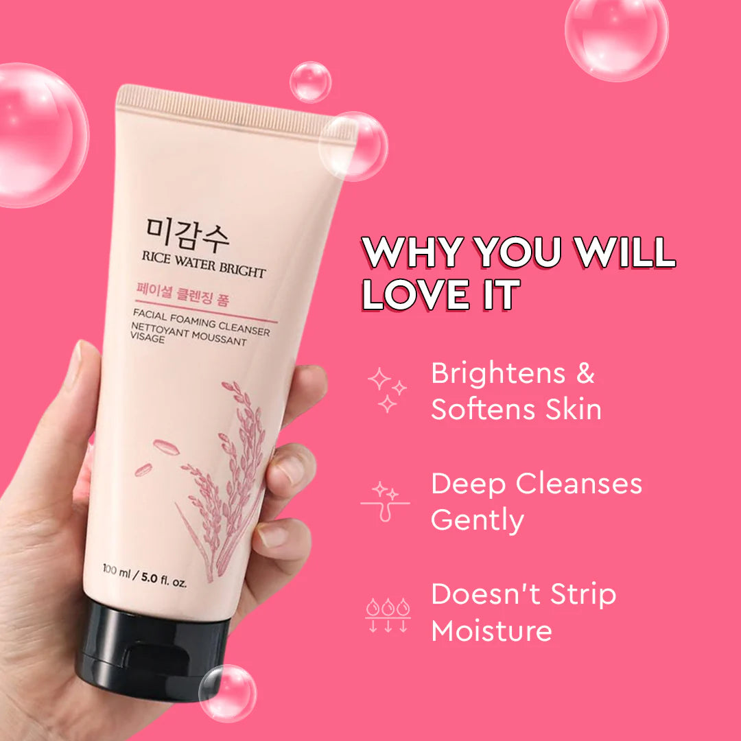 The Face Shop Rice Water Bright Foaming Cleanser 100ml