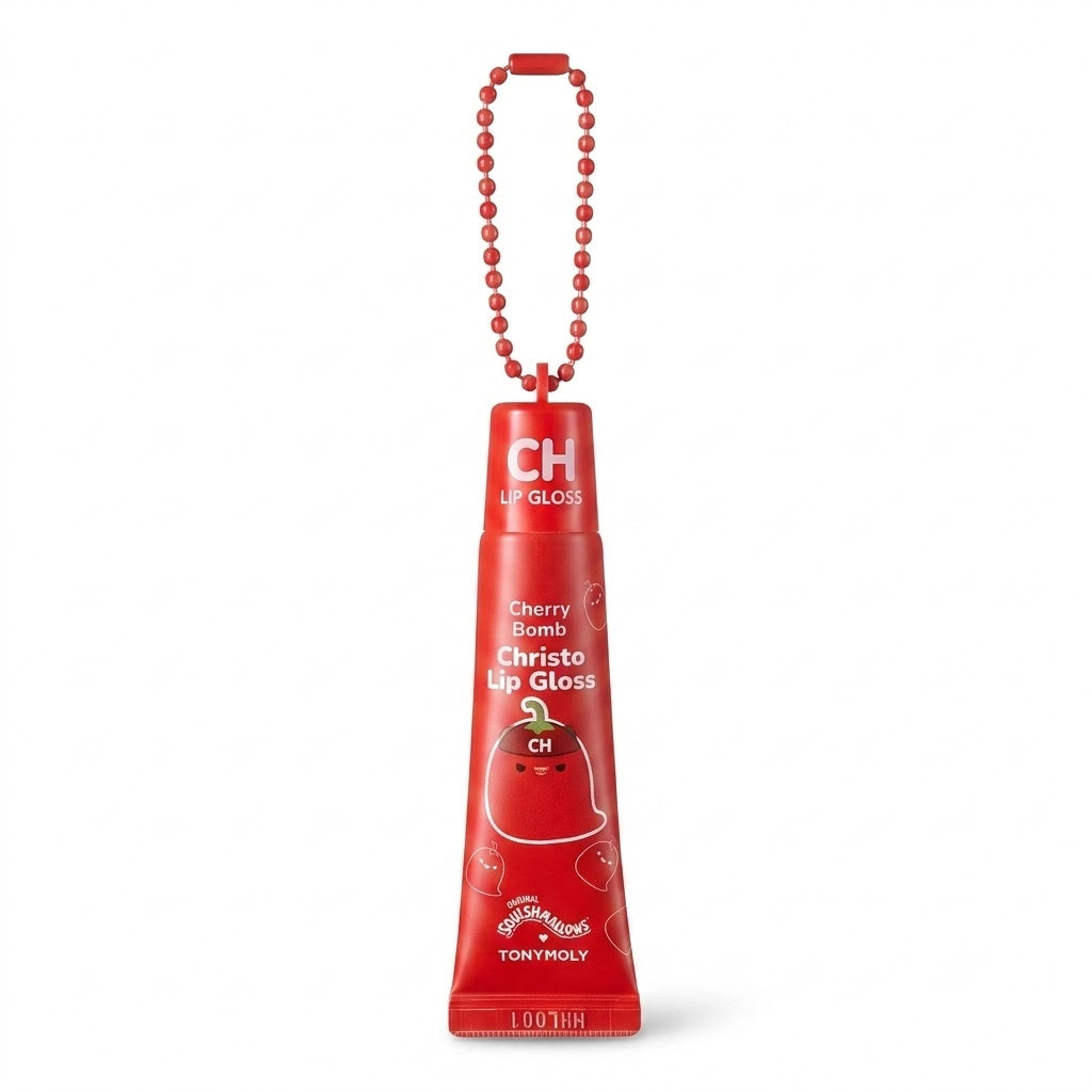 Tonymoly Christo Cherry Bomb Squishmallows Key Chain Lip Gloss