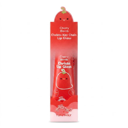Tonymoly Christo Cherry Bomb Squishmallows Key Chain Lip Gloss