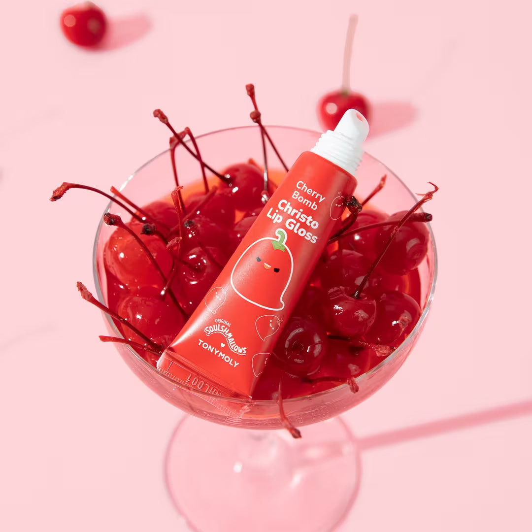 Tonymoly Christo Cherry Bomb Squishmallows Key Chain Lip Gloss