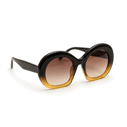 Vincci Chunky Gradient Frame Sunglasses- Black Amber