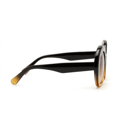Vincci Chunky Gradient Frame Sunglasses- Black Amber