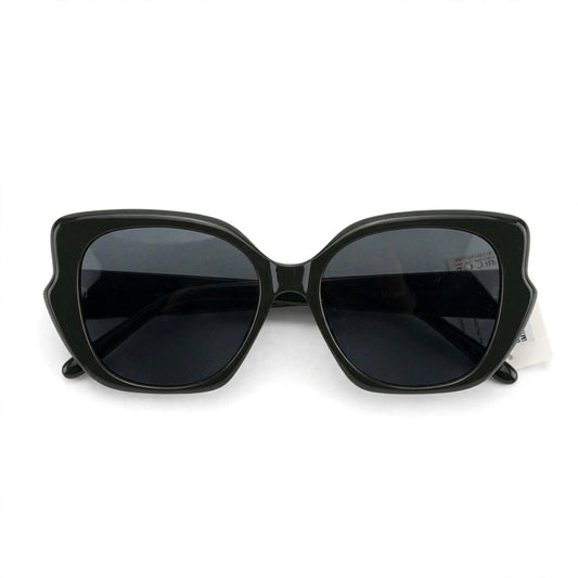 Vincci Geometric Oversized Frame Sunglasses- Black