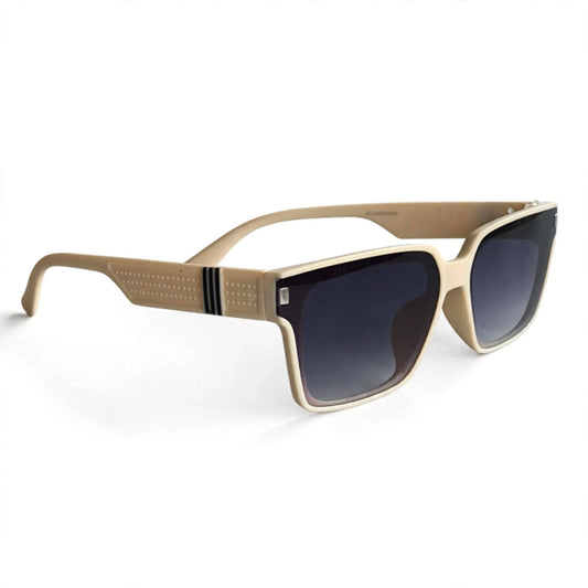 Vincci Two-Tone Square Frame Sunglasses - Cream & Dark Brown
