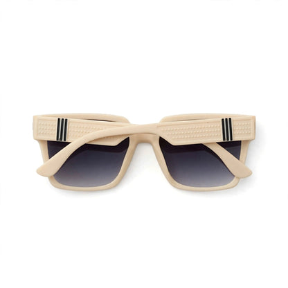 Vincci Two-Tone Square Frame Sunglasses - Cream & Dark Brown
