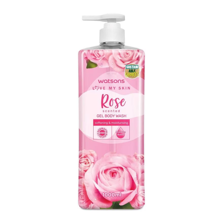 Watsons Rose Scented Gel Body Wash 1000ml