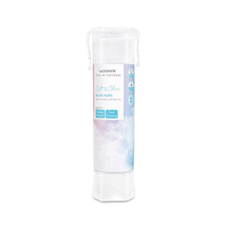 Watsons Soft & Care Round Cotton Puffs 100Pcs