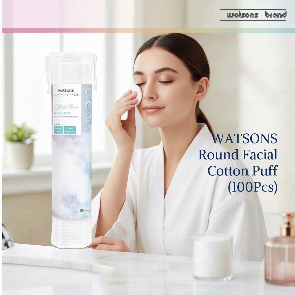 Watsons Soft & Care Round Cotton Puffs 100Pcs
