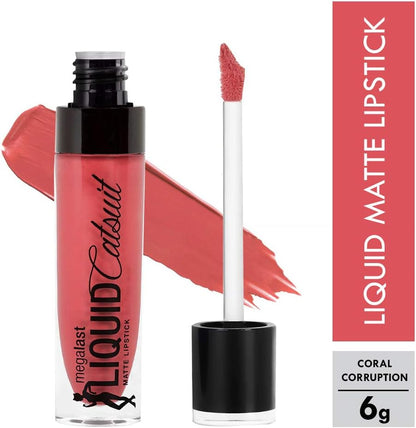 Wet n Wild Mega Last Catsuit Matte Liquid Lipstick- Coral Corruption