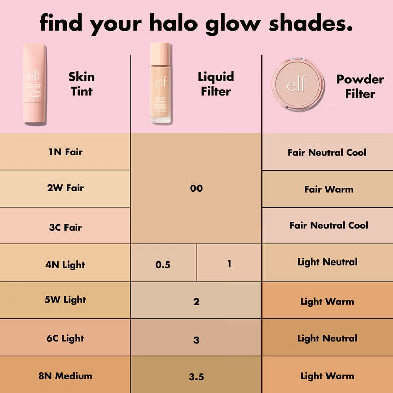 e.l.f Cosmetics Halo Glow Skin Tint SPF50- 6 Light Cool 30ml