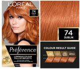 L'Oreal Paris Preference Permanent Hair Color- 74 Dublin Mango Copper