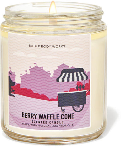Bath & Body Works Berry Waffle Cone Single Wick Candle