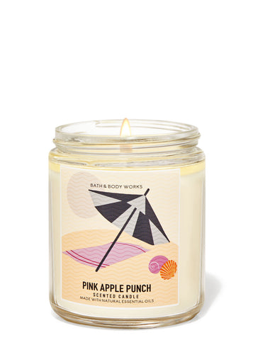 Bath & Body Works Pink Apple Punch Single Wick Candle