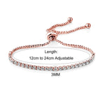 Philip Jones Rose Gold Plated Solitaire Friendship Bracelet