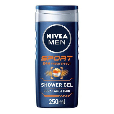 Nivea Men Sport 24H Fresh Effect Shower Gel Body, Face & Hair