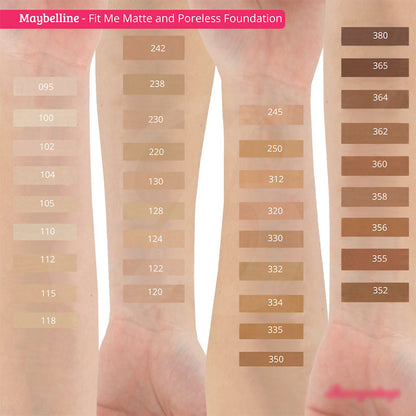 Maybelline Fit Me Matte+ Poreless Normal to Oily Foundation- 242 Light Honey