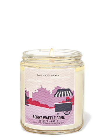 Bath & Body Works Berry Waffle Cone Single Wick Candle
