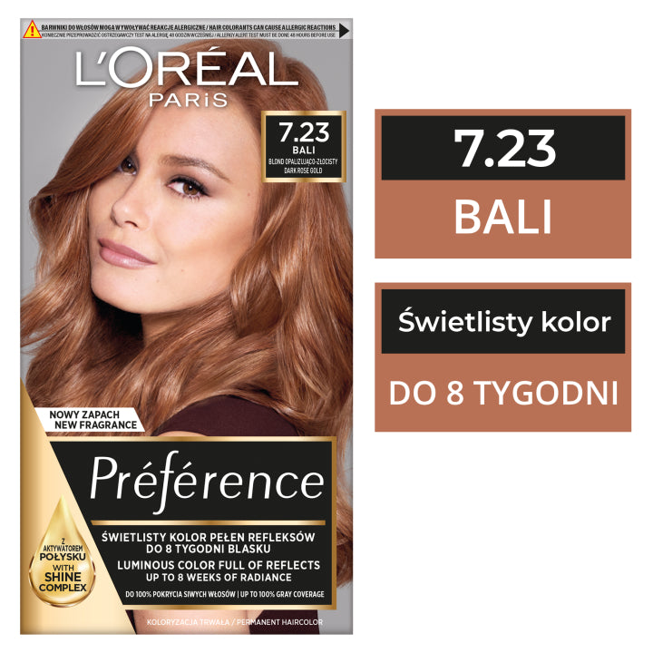 Loreal Preference 7.23 Dark Rose Gold Blonde
